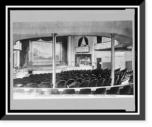 Historic Framed Print, Interior view, Opera House, Traer, Iowa - 2,  17-7/8" x 21-7/8"
