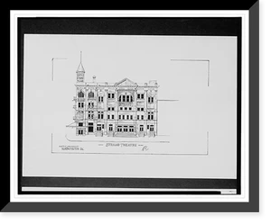 Historic Framed Print, [Theaters, Washington, D.C. Strand Theatre, D St. and 9th St. NW. Elevation].AFD 1926.,  17-7/8" x 21-7/8"