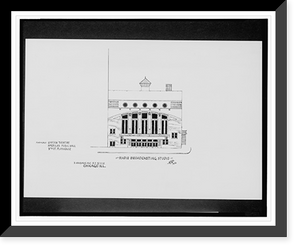 Historic Framed Print, [Radio Broadcasting Studio, South Wabash Ave. and East 8th St., Chicago, Illinois].AFD 1936.,  17-7/8" x 21-7/8"