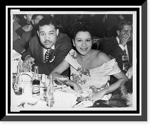 Historic Photo Print - Heavyweight champ Joe Louis and his wife appear