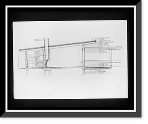 Historic Framed Print, [Siegrist residence, Venice, Florida. Section],  17-7/8" x 21-7/8"