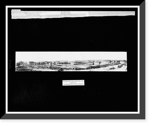 Historic Framed Print, Review of 12th Division by Maj. Gen. Henry P. McCain, September 14th, 1918, Camp Devens,  17-7/8" x 21-7/8"