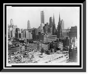 Historic Framed Print, The future site of Radio City,  17-7/8" x 21-7/8"