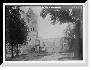 Historic Framed Print, Church in Neidenburg,  17-7/8" x 21-7/8"