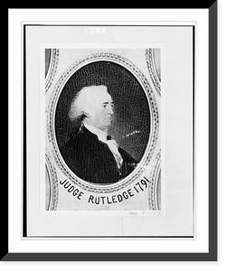 Historic Framed Print, [John Rutledge, head-and-shoulders portrait, in oval, facing right],  17-7/8" x 21-7/8"