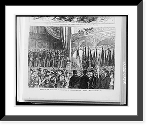 Historic Framed Print, Meeting of the Grand Army of the Republic in Philadelphia.from a sketch by F.H. Taylor.,  17-7/8" x 21-7/8"