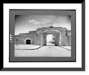 Historic Framed Print, [Puerta de la Misericordia (gateway of mercy), Ciudad Trujillo, Dominican Republic],  17-7/8" x 21-7/8"