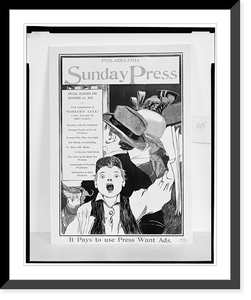 Vintage Americana Print - Philadelphia - Sunday Press, 1895