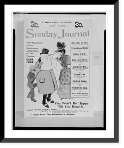 Historic Framed Print, New York Sunday Journal. The great diamond robbery..Brill.,  17-7/8" x 21-7/8"
