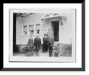 Historic Framed Print, Hoover and Jardine visit model home.Underwood & Underwood, Washington.,  17-7/8" x 21-7/8"