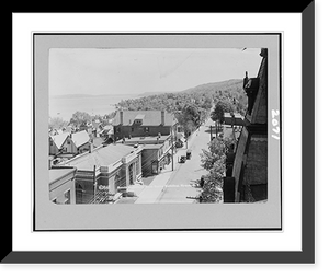 Historic Framed Print, South Broadway from Burke Building, Nyack, N.Y.,  17-7/8" x 21-7/8"