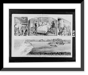Historic Framed Print, New Jersey. The removal of President Garfield, with his physicians and attendants, from the White House to the Francklyn cottage, at Elberon by the sea, September 6th.from sketches by a staff artist.,  17-7/8" x 21-7/8"