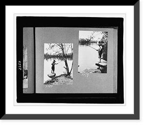 Historic Framed Print, Reference prints from negatives.Doris Gottscho fishing V. - 2,  17-7/8" x 21-7/8"