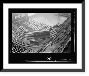 Historic Framed Print, [Overhead view of the L" elevated railway in Chicago,  Illinois]",  17-7/8" x 21-7/8"