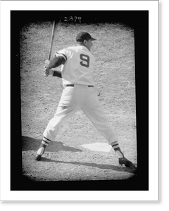 Antique Sporting Print - Boston - Ted Williams, Red Sox baseball