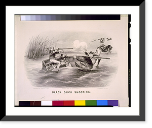 Historic Framed Print, Black duck shooting.Thos. Worth. - 3,  17-7/8" x 21-7/8"