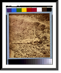 Vintage Military Print - Dead Confederate soldier, 1865