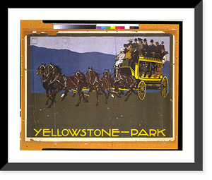 Historic Framed Print, Yellowstone-Park.Ludwig Hohlwein, M&uuml;nchen.,  17-7/8" x 21-7/8"