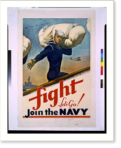 Antique Maritime - Fight, let's go - Framed Wall Art Gift Idea