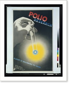Vintage Photo Print - Polio research a light is beginning (2)