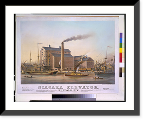 Historic Framed Print, Niagara elevator, Buffalo, N.Y..Sage, Sons & Co. Lith. Print'g and Man'fg Co., Buffalo, N.Y. - 3,  17-7/8" x 21-7/8"