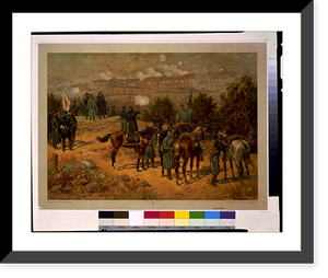 Historic Framed Print, Battle of Chattanooga.Thulstrup ; Fac-simile print by L. Prang & Co.,  17-7/8" x 21-7/8"