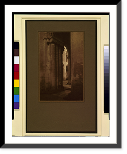 Historic Framed Print, [Ely Cathedral: view into nave].FHE.,  17-7/8" x 21-7/8"