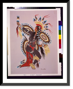 Historic Framed Print, [Scalp dancer].Crumbo.,  17-7/8" x 21-7/8"