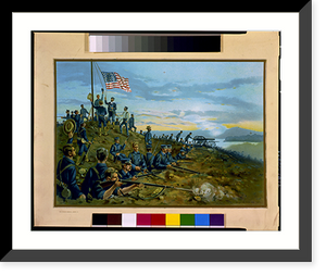 Historic Framed Print, U.S. Navy. first hoisting of the stars and stripes by the marines on Cuban soil. June 11th, 1898.The Werner Company, Akron, O. - 2,  17-7/8" x 21-7/8"