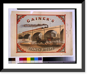 Historic Photo Print - Gainer's celebrated Spanish bitters.P.K