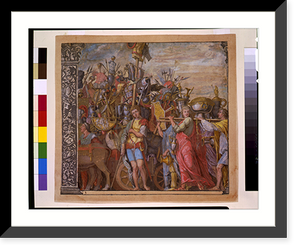 Historic Framed Print, [Triunph(us) Caesaris (The triumph of Julius Caesar), plate 3],  17-7/8" x 21-7/8"