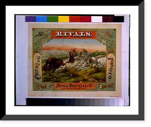 Historic Framed Print, Rivals. Chewing tobacco. Spence Brothers and Co., Cincinnati, O..Strobridge & Co. lith., Cin., O. - 2,  17-7/8" x 21-7/8"