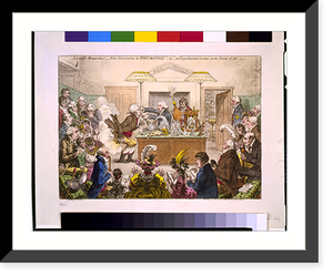 Historic Framed Print, Scientific researches! - New discoveries in pneumaticks! - or - An experimental lecture on the powers of air./Js. Gillray inv. & fect. - 2,  17-7/8" x 21-7/8"