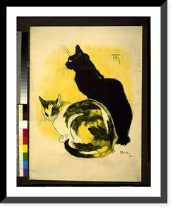 Historic Framed Print, [Two cats].Steinlen.,  17-7/8" x 21-7/8"