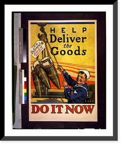 Vintage Americana Print - Help deliver the goods. Do it now.Paus