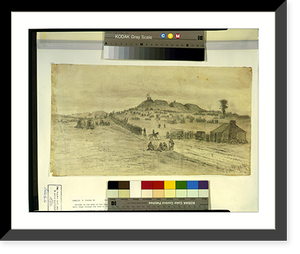Historic Framed Print, Retreat of the Army of the Rappahannock, commanded by Genl. Pope through the town of Centreville. After the battle of second Bull Run.E.F. - 2,  17-7/8" x 21-7/8"