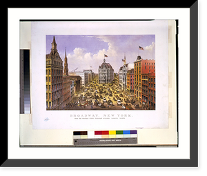 Historic Framed Print, Broadway, New York: From the western union telegraph building looking north - 3,  17-7/8" x 21-7/8"