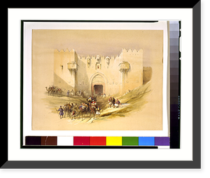 Vintage Americana Print - Gate of Damascus Jerusalem April 14th, 1839