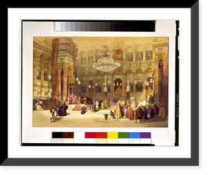 Historic Framed Print, Greek Church of the Holy Sepul., Jerusalem, April 11th, 1839.David Roberts.,  17-7/8" x 21-7/8"