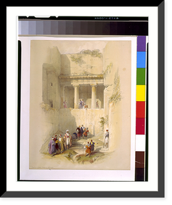 Historic Framed Print, Tomb of St. James, Valley of Jehosaphat/Jerusalem April 1839,  17-7/8" x 21-7/8"