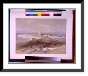 Historic Framed Print, Tsur ancient Tyre from the Isthmus April 27th 1839.David Roberts.,  17-7/8" x 21-7/8"