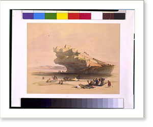 Antique Architecture - Approach to Petra an ancient watch tower, 1839