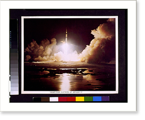 Historic Photo Print - Nighttime launch of Apollo 17