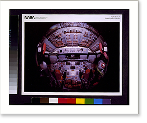 Antique Photo Print - Flight deck of space shuttle Columbia