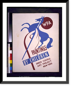 Historic Photo Print - New York City - WPA paintings by children under