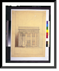 Bank building (Equitable Building") for Equitable Co-operative Building Association, F Street, Washington, D.C. Front elevation" Classic, Vintage Print
