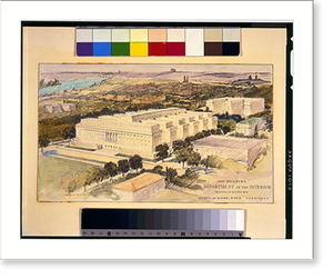 Vintage Building Photo - Washington DC - Government building New