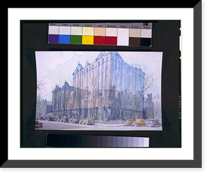 Apartment house (St. Moritz Apartments") for Mr. McGill, I Street, N.W., Washington, D.C. Perspective", Vintage Wall Art