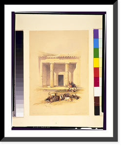 Historic Framed Print, Entrance to the caves of Beni Hassan.David Roberts, R.A.,  17-7/8" x 21-7/8"