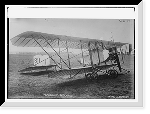 Historic Framed Print, CAUDRON biplane,  17-7/8" x 21-7/8"